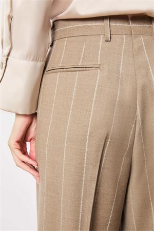 Elisa wide pants hazelnut pinstripe L.B.M. 1911 | Pants | 81125353901